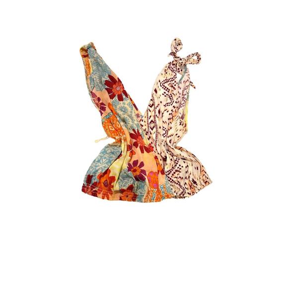 Free People Tops - NWT Free People Tied To You Boho Multicolored Printed Tank Top- Size Small